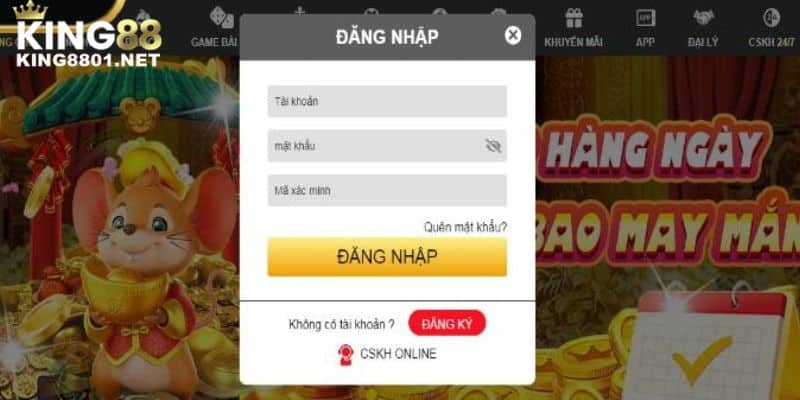 Hướng dẫn các thành viên đăng nhập KING88 trên máy tính