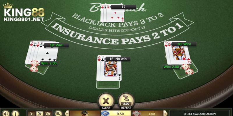 Cách chơi Xì Dách đặt cược gấp đôi tách bài