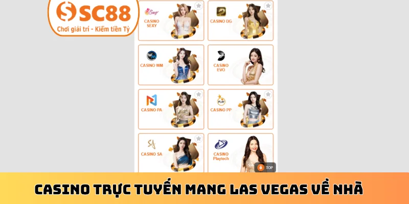 Casino trực tuyến mang Las Vegas về nhà