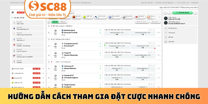 Hướng dẫn cách tham gia đặt cược nhanh chóng