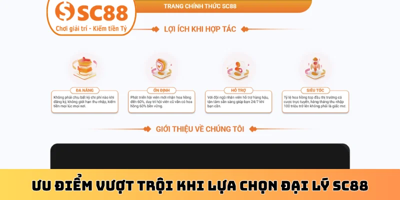 Ưu điểm vượt trội khi lựa chọn đại lý SC88